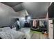 Modern bedroom with mood lighting, full-length mirror, and ample storage for clothes and accessories at 5515 N Campbell Rd, Las Vegas, NV 89149
