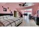 Bright bedroom featuring an attached office area with a large window and a walk-in closet at 5515 N Campbell Rd, Las Vegas, NV 89149