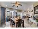 Inviting dining area with tile floors and ample seating for Gathering meals and entertaining at 5515 N Campbell Rd, Las Vegas, NV 89149