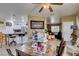 Open-concept dining area with an adjoining kitchen, providing an inviting space for gathering and dining at 5515 N Campbell Rd, Las Vegas, NV 89149