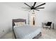 Bright bedroom with a comfortable bed, spacious desk, and ample natural light, ideal for work or relaxation at 7215 Ullom Dr, Las Vegas, NV 89118