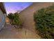 Serene backyard with gravel, stone pavers, and landscaped planting area at 816 Stannard Ct, Henderson, NV 89052