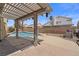 Backyard swimming pool under a shaded patio at 920 Serpentina Ave, Las Vegas, NV 89123