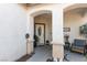 Welcoming front porch area with seating and decorative plants, creating a warm entry at , North Las Vegas, NV 89031