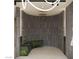Stylish shower featuring dual shower heads, stone accents, and curved bench at 2935 Montessouri St, Las Vegas, NV 89117