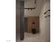 Modern bathroom with a floating toilet, minimalist design, and dark wood accents at 2935 Montessouri St, Las Vegas, NV 89117