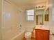 Standard bathroom with a shower-tub, toilet, and vanity at 3429 Glacial Lake St, Las Vegas, NV 89122
