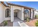 Beautiful home entrance with patterned tile and double doors at 3693 Miguels Ln, Las Vegas, NV 89120