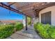 Covered patio with stone flooring and mountain views at 454 Intrepid Ct, Boulder City, NV 89005