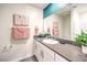 Charming bathroom features a gray quartz countertop and modern fixtures at 514 Red Lovebird Ave # Lot 1241, Henderson, NV 89011