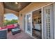 Cozy balcony with seating, offering an indoor/outdoor living space at 5805 Cabo San Lucas Ave, Las Vegas, NV 89131