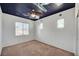 Bedroom with ceiling fan and star wars themed ceiling at 635 Taliput Palm Pl, Henderson, NV 89011