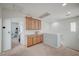 Hallway featuring built-in storage and carpet flooring at 635 Taliput Palm Pl, Henderson, NV 89011