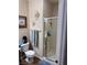 Bathroom with a glass shower enclosure and nautical decor accents at 6614 Collingsworth St, Las Vegas, NV 89131