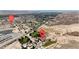 Desert property off Moapa Valley Blvd featuring mature trees, green lawns, and various outbuildings at 825 W Ryan Ave, Overton, NV 89040