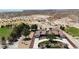 Aerial view of the property with mature landscaping and a beautiful southwestern landscape at 825 W Ryan Ave, Overton, NV 89040