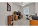 Comfortable home office with tile flooring and a ceiling fan at 825 W Ryan Ave, Overton, NV 89040