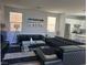 Cozy living area with plush seating, modern decor, and an open view to the kitchen at 8901 Kingswood Dr, Las Vegas, NV 89147