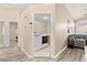 Convenient laundry room with a washer, dryer, and ample storage space, making laundry chores a breeze at 9733 Northern Dancer Dr, Las Vegas, NV 89117