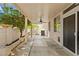 The covered patio offers a serene space to enjoy the outdoors at 9733 Northern Dancer Dr, Las Vegas, NV 89117