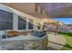 This stylish outdoor kitchen features stainless steel grills, stone accents and ample counter space at 1069 Aspen Cliff Dr, Henderson, NV 89011