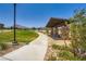 Community park featuring walking paths, picnic area, mountain views and beautiful desert landscaping at 12093 Glentana View St, Las Vegas, NV 89138