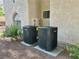 Exterior view of two AC units on gravel pad at 1409 Santa Margarita St # B, Las Vegas, NV 89146