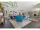 Expansive open living area featuring hardwood floors, lots of natural light, and modern furniture at 1911 Valley Dr, Las Vegas, NV 89108