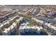 Aerial view of the apartment complex, showcasing well-maintained landscaping and convenient access to the highway at 2016 Mesquite Ln # 104, Laughlin, NV 89029