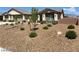 Well-maintained front yard featuring desert landscaping with drought-tolerant plants and rock features at 31 White Burch Ln, Pahrump, NV 89048
