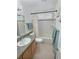 Clean bathroom with shower and tub combo and modern sink at 3585 Winner Dr, Las Vegas, NV 89120
