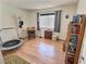 Bright bedroom with hardwood floors and backyard access at 3585 Winner Dr, Las Vegas, NV 89120