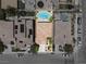 A birds eye view of the property including a refreshing swimming pool and cozy backyard patio at 9074 Iron Cactus Ave, Las Vegas, NV 89148