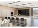 Bright, modern kitchen with integrated appliances, a large center island, and scenic views at 21 Rockstream Dr, Henderson, NV 89012