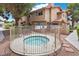 Outdoor hot tub with a security fence and is ready for relaxation at 3363 Pavlo St, Las Vegas, NV 89121