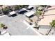 Aerial shot of community parking and lush landscaping highlighting convenience and a serene environment at 3606 Di Salvo Dr # 133, Las Vegas, NV 89103