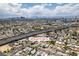 Stunning aerial view of the city with the property in focus near major highway at 367 N 16Th St, Las Vegas, NV 89101