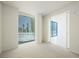 Bright bedroom with large windows offering great views and a unique architectural column feature at 3726 Las Vegas Blvd # 704, Las Vegas, NV 89158