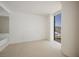 Bright bedroom with large windows offering great views and a unique architectural column feature at 3726 Las Vegas Blvd # 704, Las Vegas, NV 89158