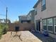 Spacious backyard featuring gravel, hardscape area and block wall for privacy at 4056 Campeche Ave, Las Vegas, NV 89121