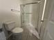 Bathroom with glass shower and tile floor at 4076 Topaz Hills Dr, North Las Vegas, NV 89032
