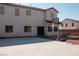 The backyard includes a basketball court, patio set, rock landscaping, and a stucco home at 4126 Jessica Marie St, North Las Vegas, NV 89032