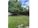 Large backyard with grassy lawn and mature tree creating a shady space at 4444 Denia Cir, Las Vegas, NV 89108