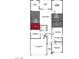 Floor plan highlighting layout of bedrooms, bathrooms, kitchen, living area, and garage at 4720 Tindra Ave # Lot 16, Las Vegas, NV 89121