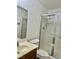 Standard bathroom featuring a single sink, toilet, and shower at 5576 W Rochelle Ave # 27A, Las Vegas, NV 89103