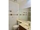 Standard bathroom featuring a single sink, toilet, and shower at 5576 W Rochelle Ave # 27A, Las Vegas, NV 89103