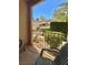 Relaxing patio overlooking landscaped greenery at 5576 W Rochelle Ave # 27A, Las Vegas, NV 89103