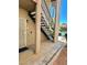 Exterior stairway shows convenient access to upper-level units, featuring secure entry and well-lit walkway at 5576 W Rochelle Ave # 27A, Las Vegas, NV 89103