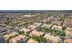 Overview of a neighborhood featuring beautiful townhomes with garages and lush greenery at 5855 Valley Dr # 2106, North Las Vegas, NV 89031