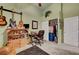 Office featuring guitar decor, closet, shelving, and a desk at 5933 Perfect View St, Las Vegas, NV 89130